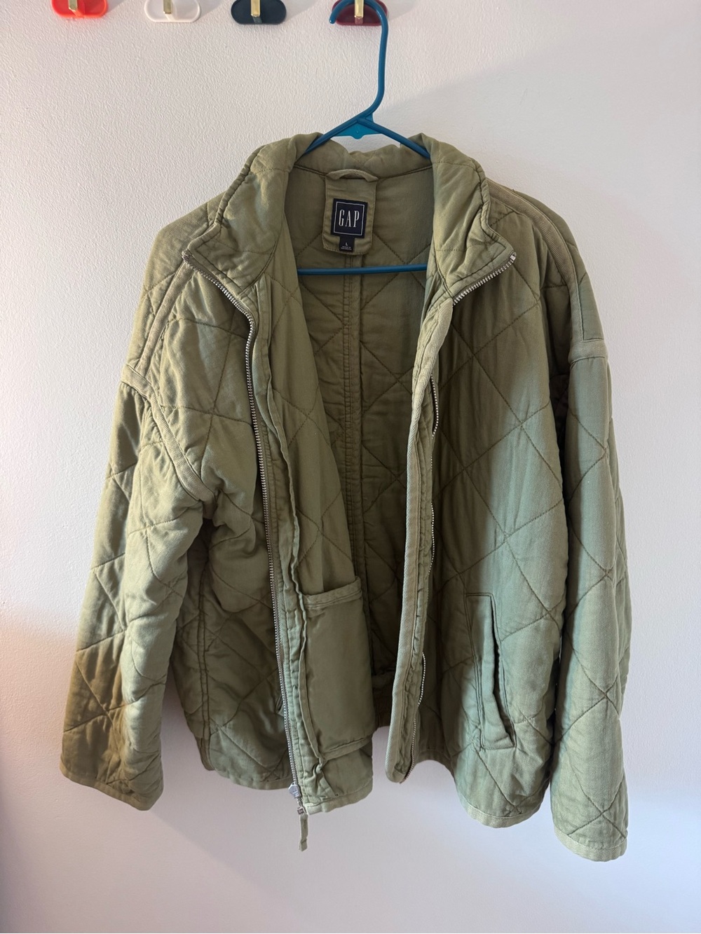 GAP Olive Quilted Utility Jacket